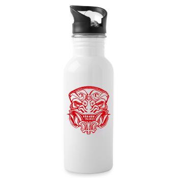 Masque rouge - Gourde avec paille intégrée - blanc - Droite