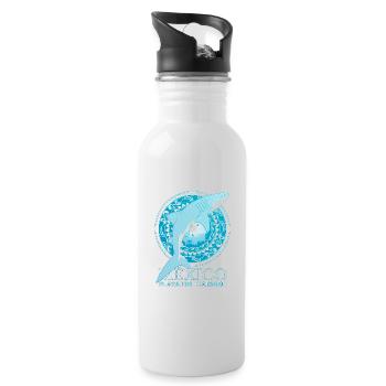 Playa del Carmen Walhai - Trinkflasche mit integriertem Trinkhalm - Weiß - Rechts