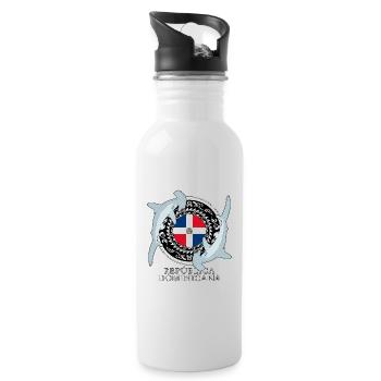 Requins-marteaux République dominicaine - Gourde avec paille intégrée - blanc - Droite