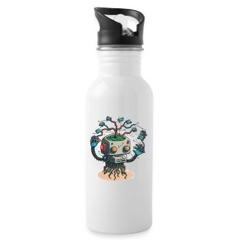 Machine Learning - Water bottle with straw - white - Right