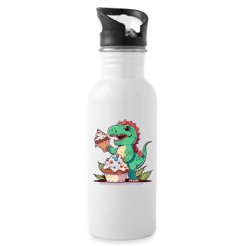 Dino Baker - Water bottle with straw - white - Right