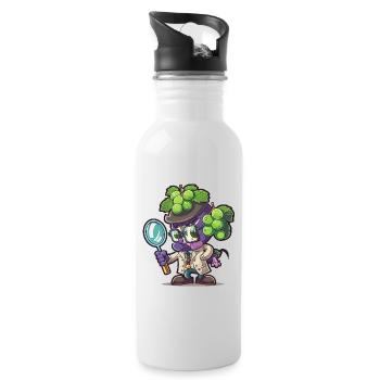 Rätsel lösen - Trinkflasche mit integriertem Trinkhalm - Weiß - Rechts