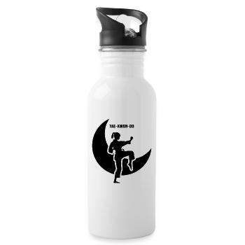 Taekwondo-Girl Formenlauf Allkampf - Trinkflasche mit integriertem Trinkhalm - Weiß - Rechts