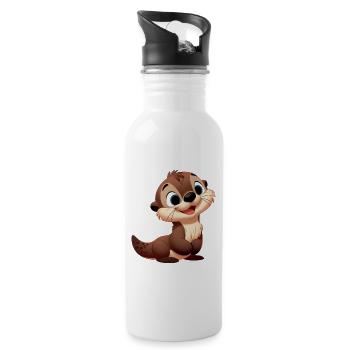 otter - Water bottle with straw - white - Right