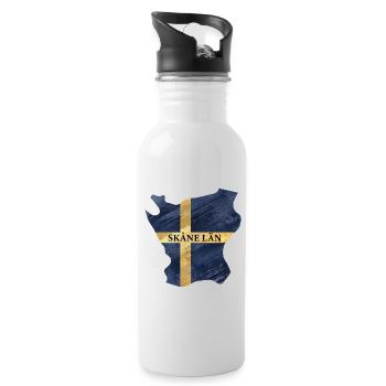 SCHWEDEN SKANE LÄN - Trinkflasche mit integriertem Trinkhalm - Weiß - Rechts