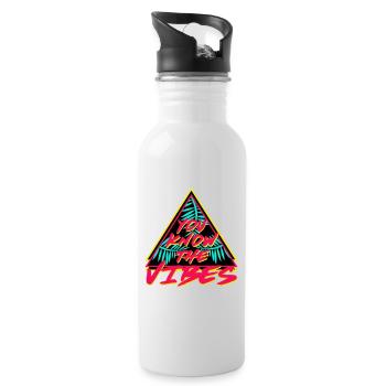 you now the vibez - Water bottle with straw - white - Right