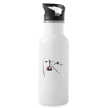 Gondola summit - Water bottle with straw - white - Right
