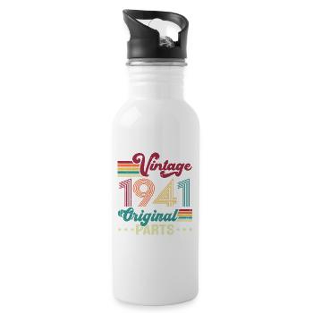 Vintage 1941 Original, Cadeau D'anniversaire - Gourde avec paille intégrée - blanc - Droite