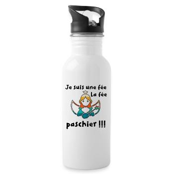La fée pas chier - Gourde avec paille intégrée - blanc - Droite