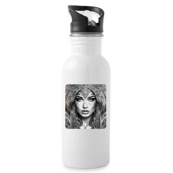 Femme fantastique mystique - Gourde avec paille intégrée - blanc - Droite