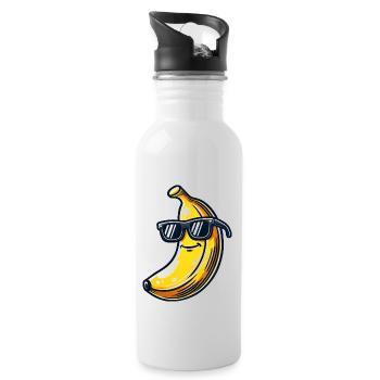 Cool Banana Fruit Lunettes de soleil d’été Fruity - Gourde avec paille intégrée - blanc - Droite