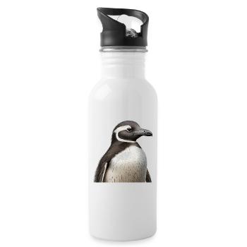 Pingouin - Gourde avec paille intégrée - blanc - Droite