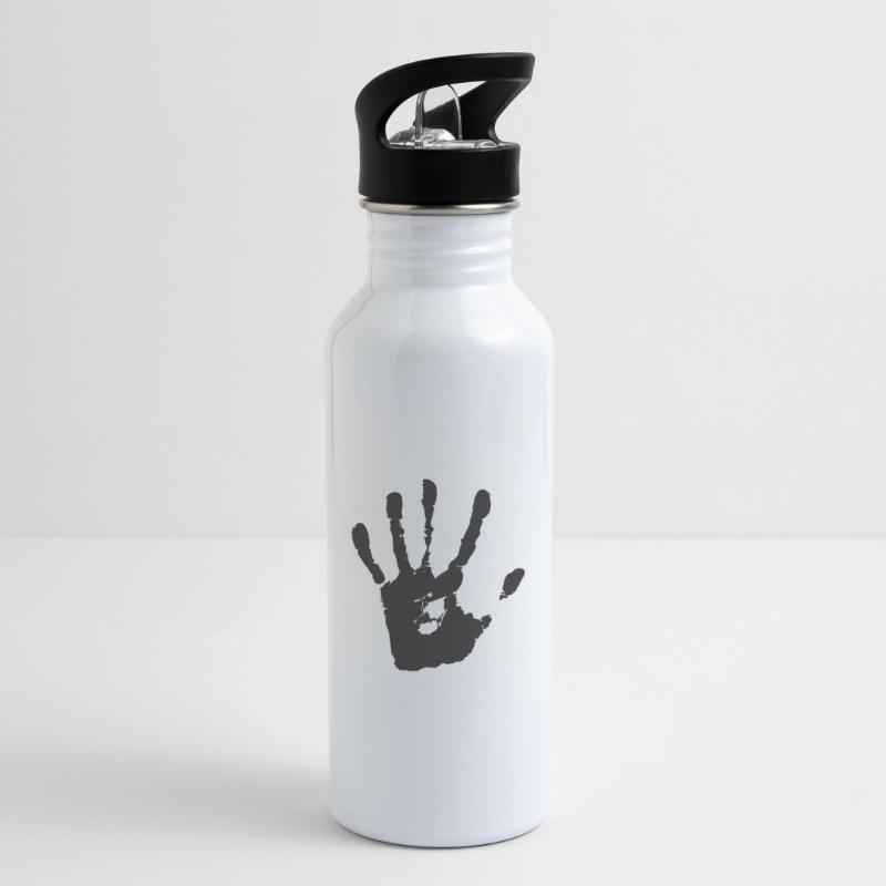 Encre d’impression à la main empreinte de main non interdite ne pas Gourde avec paille intégrée