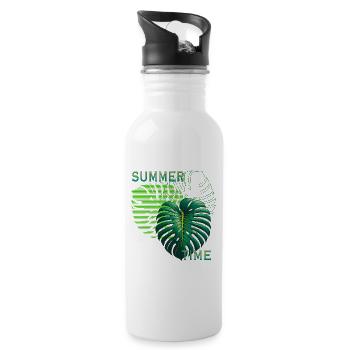 summer time - Water bottle with straw - white - Right