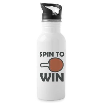 Table tennis racket Spin to Win - Water bottle with straw - white - Right