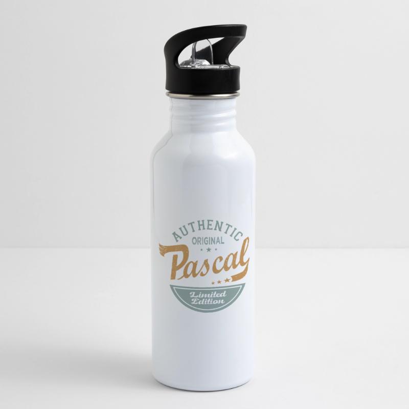 Pascal first name Gift Personalized tshirt pascal Water bottle with straw