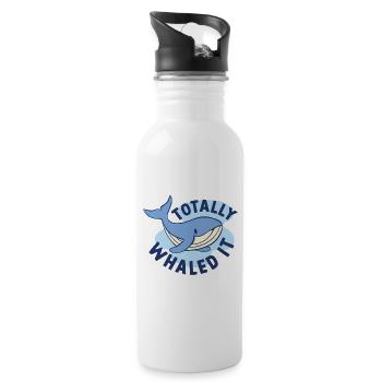 Totally Whaled It - Water bottle with straw - white - Right