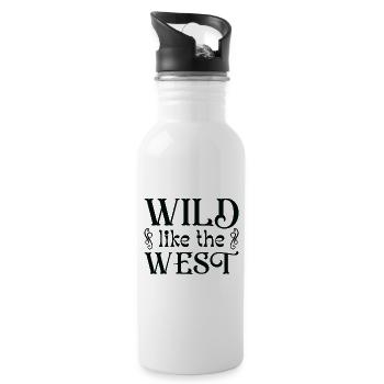 Wild Like The West - Water bottle with straw - white - Right