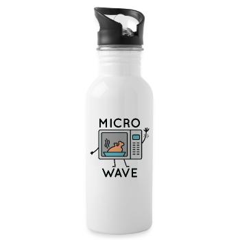 Micro onde - Gourde avec paille intégrée - blanc - Droite