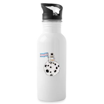 Transgender-Astronaut Trans Pride Flagge - Trinkflasche mit integriertem Trinkhalm - Weiß - Rechts
