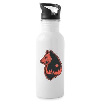Bear Nature - Water bottle with straw - white - Right