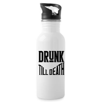 Drunk till death - Water bottle with straw - white - Right