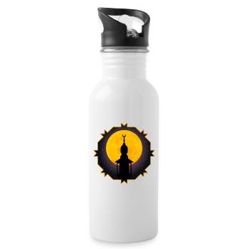 Religiöse Nacht - Trinkflasche mit integriertem Trinkhalm - Weiß - Rechts