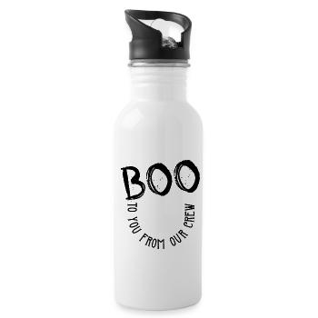 Boo to you from our crew - Trinkflasche mit integriertem Trinkhalm - Weiß - Rechts