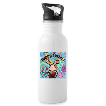 Frohe Weihnachten, Weihnachten. - Trinkflasche mit integriertem Trinkhalm - Weiß - Rechts