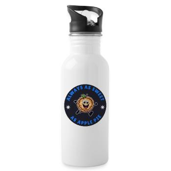 sweetly like apple pie - Water bottle with straw - white - Right