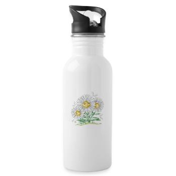 Marguerite - Gourde avec paille intégrée - blanc - Droite