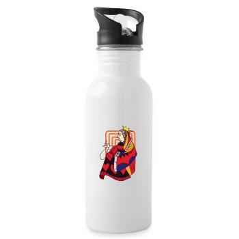 Hobby Quilt Queen - Water bottle with straw - white - Right