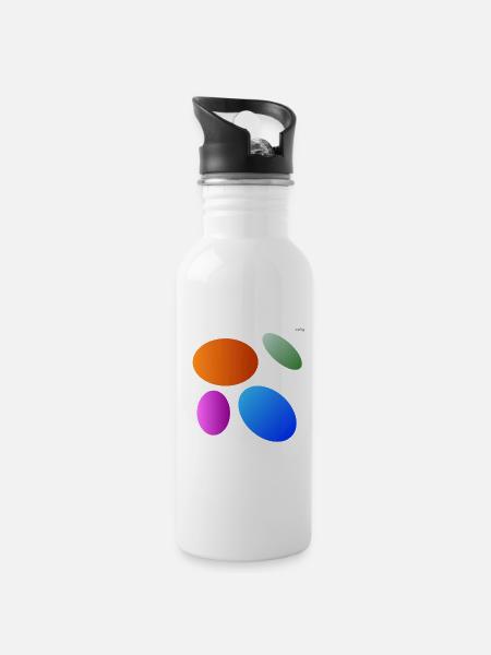 Circles - ellipses #4 - playing with geometry - Water bottle with straw - white