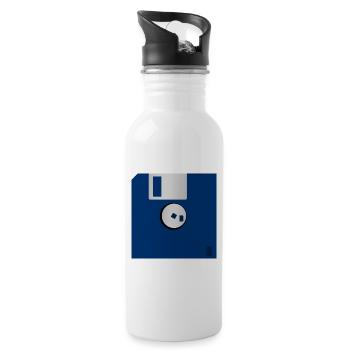 Floppy disk - Water bottle with straw - white - Right