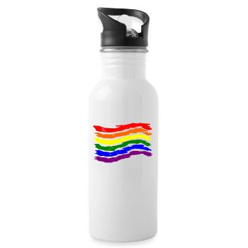 lgbt - Gourde avec paille intégrée - blanc - Droite
