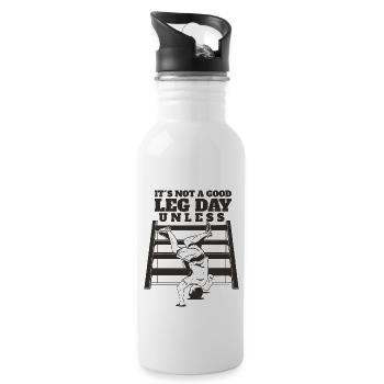 Its not a good Leg Day Unless Bein Training funny - Water bottle with straw - white - Right