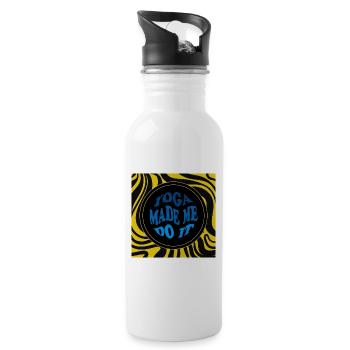 Yoga made me do it - Trinkflasche mit integriertem Trinkhalm - Weiß - Rechts