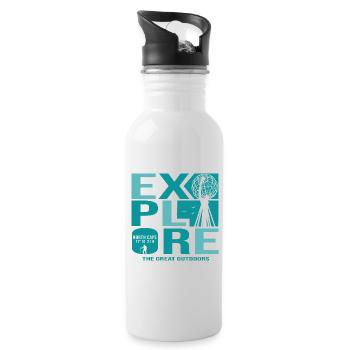 North cape cap nord nordkap Norway - Water bottle with straw - white - Right
