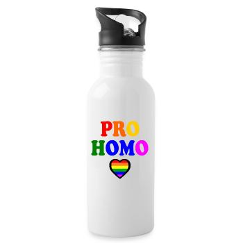 Pro homo - Water bottle with straw - white - Right
