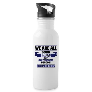 Only the best become dealers - Water bottle with straw - white - Right