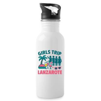 Voyage entre filles Lanzarote Fête - Gourde avec paille intégrée - blanc - Droite