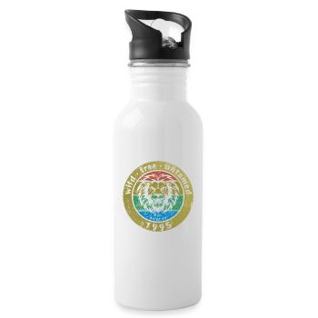 30. Geburtstag Wild, free & untamed since 08/1995 - Water bottle with straw - white - Right