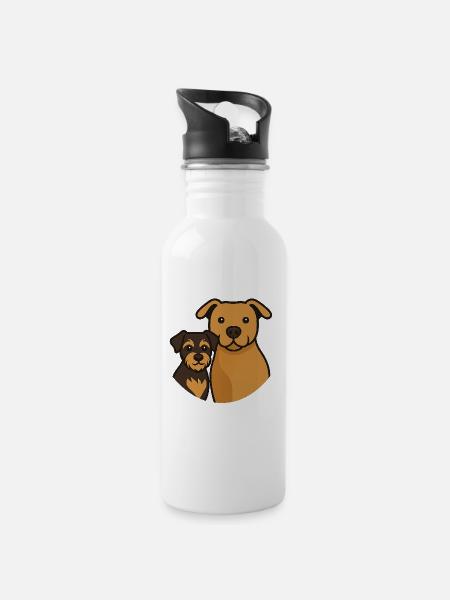 Rosi & Mia - Trinkflasche mit integriertem Trinkhalm - Weiß