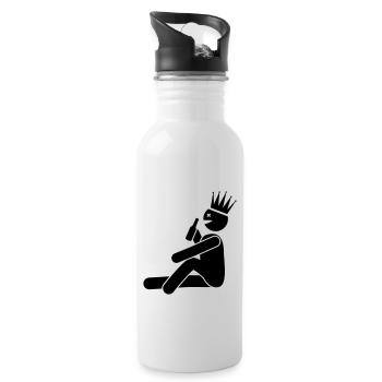 Drinking Homme Symbole Homme - Gourde avec paille intégrée - blanc - Droite