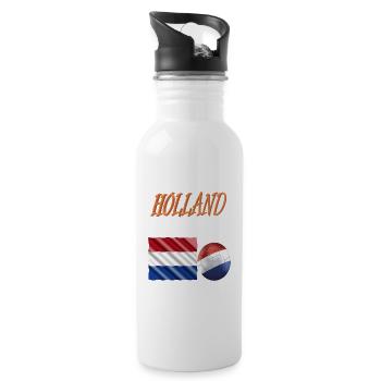 Holland Fans - Gourde avec paille intégrée - blanc - Droite