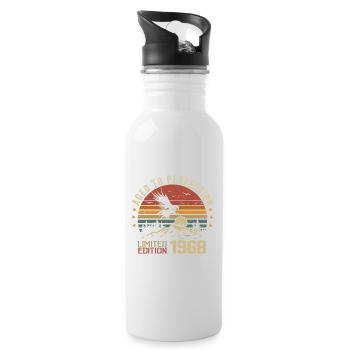 Vintage 1968 Limited Edition 1968 Retro 1968 - Water bottle with straw - white - Right