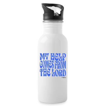 Christianity Christian Bible Verse - Water bottle with straw - white - Right