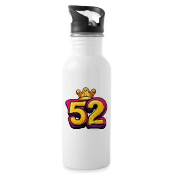 52 Number Krone - Water bottle with straw - white - Right