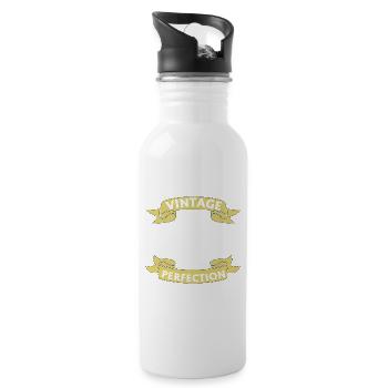 Jahrgang 2014 10 Jahre perfekt gereift - Trinkflasche mit integriertem Trinkhalm - Weiß - Rechts