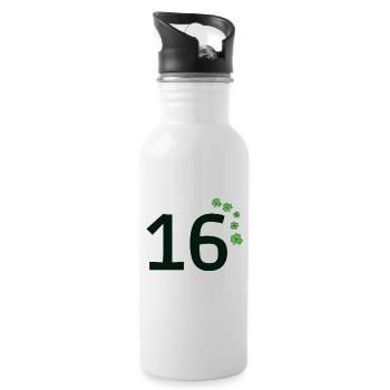 16 - Trinkflasche mit integriertem Trinkhalm - Weiß - Rechts
